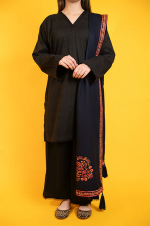 SHK-712 MOTIVE Navy Shawl