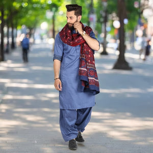 Natural Dyes & Handwork Sindhi Sindhi Ajrak - Gulab Patti - Kamaal Khan