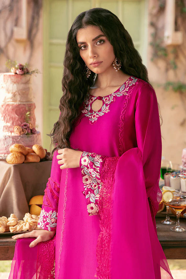 Ansab Jahangir | Luxury Silk Pret | FIERY MAGENTA