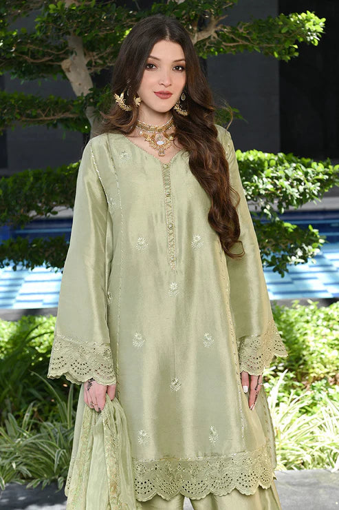 Ansab Jahangir | Luxury Silk Pret | STONE GREEN