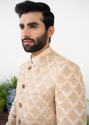 Dress Designers Golden EMB Prince Coat DD012