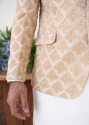Golden EMB Prince Coat DD012 - Dress Designers