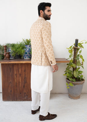 Dress Designers Golden EMB Prince Coat DD012