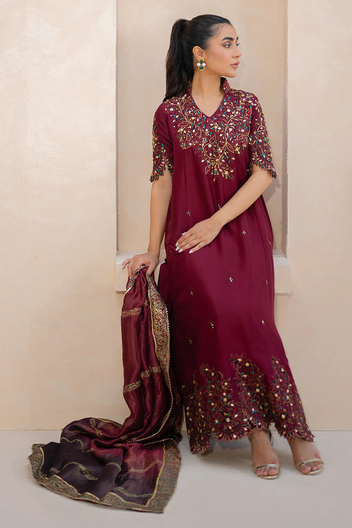 Ansab Jahangir | Luxury Silk Pret | CRIMSON