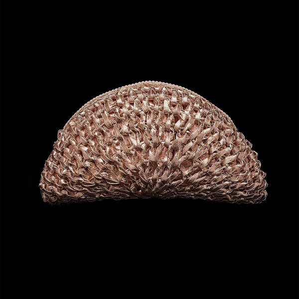 Rose Gold – Half Moon Handmade Clutch - Zar