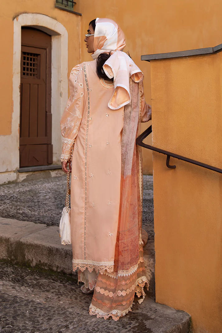 Ansab Jahangir | Zoha Luxury Lawn 25 | Alluring Apricot