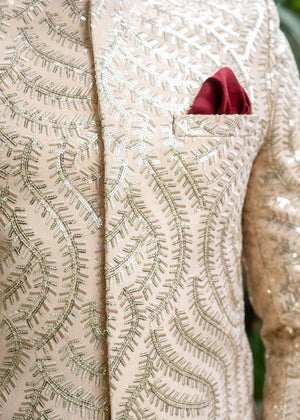 Edge Republic ER 2071 Ivory Gold Mens Prince Coat