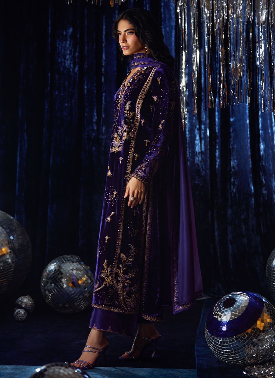 Farah Talib Aziz | Velvet Fete 4 | Tahlia Shirt And Dupatta