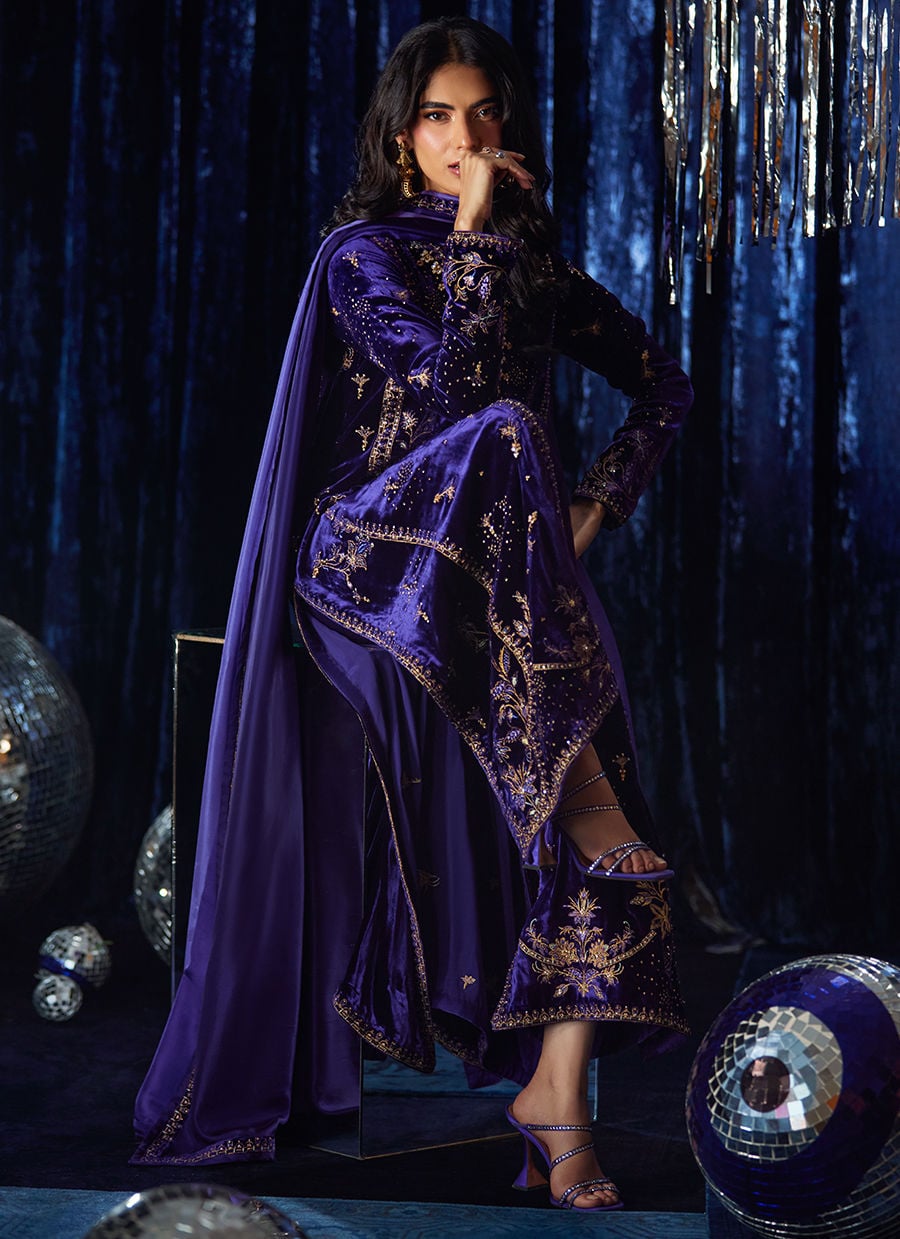 Farah Talib Aziz | Velvet Fete 4 | Tahlia Shirt And Dupatta