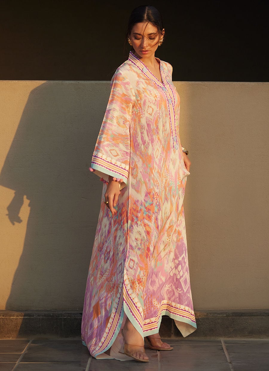 Farah Talib Aziz | Laani The Kaftan Edit | Solana Sunset Crepe