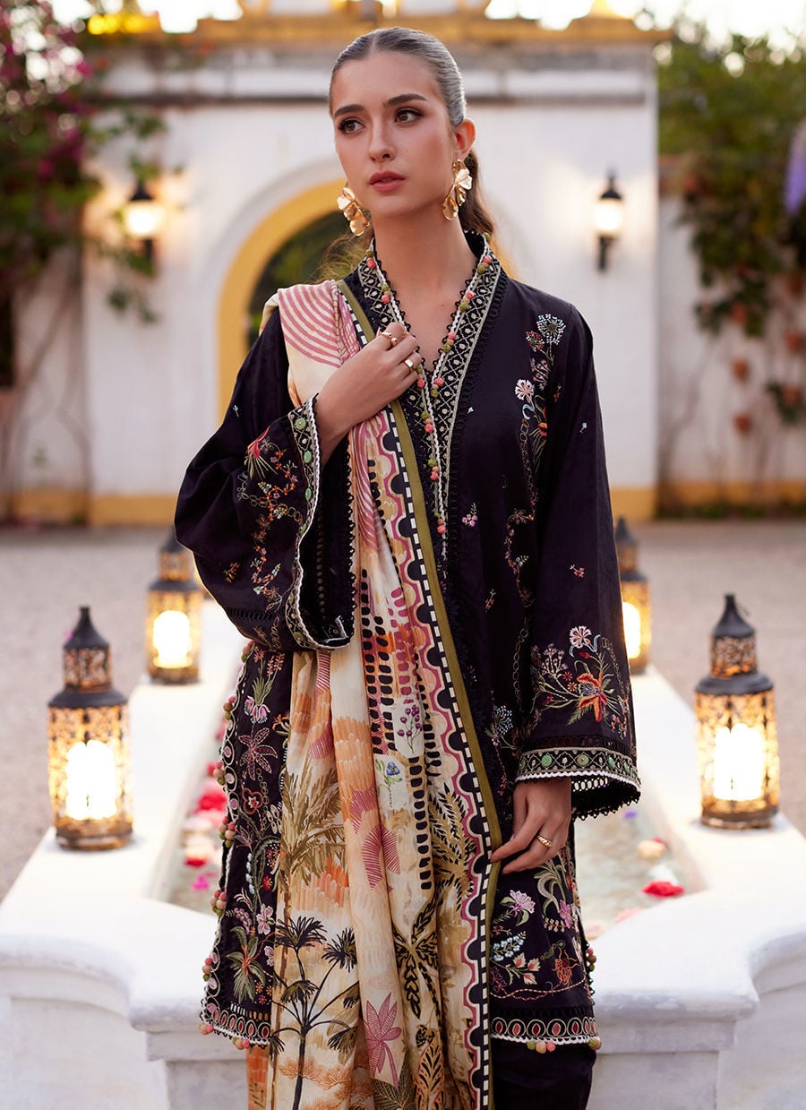 Farah Talib Aziz | Luxury Lawn 26 | Blanca Black