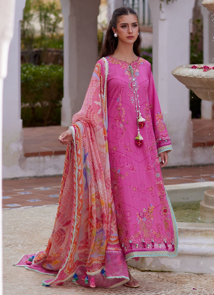 Farah Talib Aziz | Luxury Lawn 26 | Palmira Pink