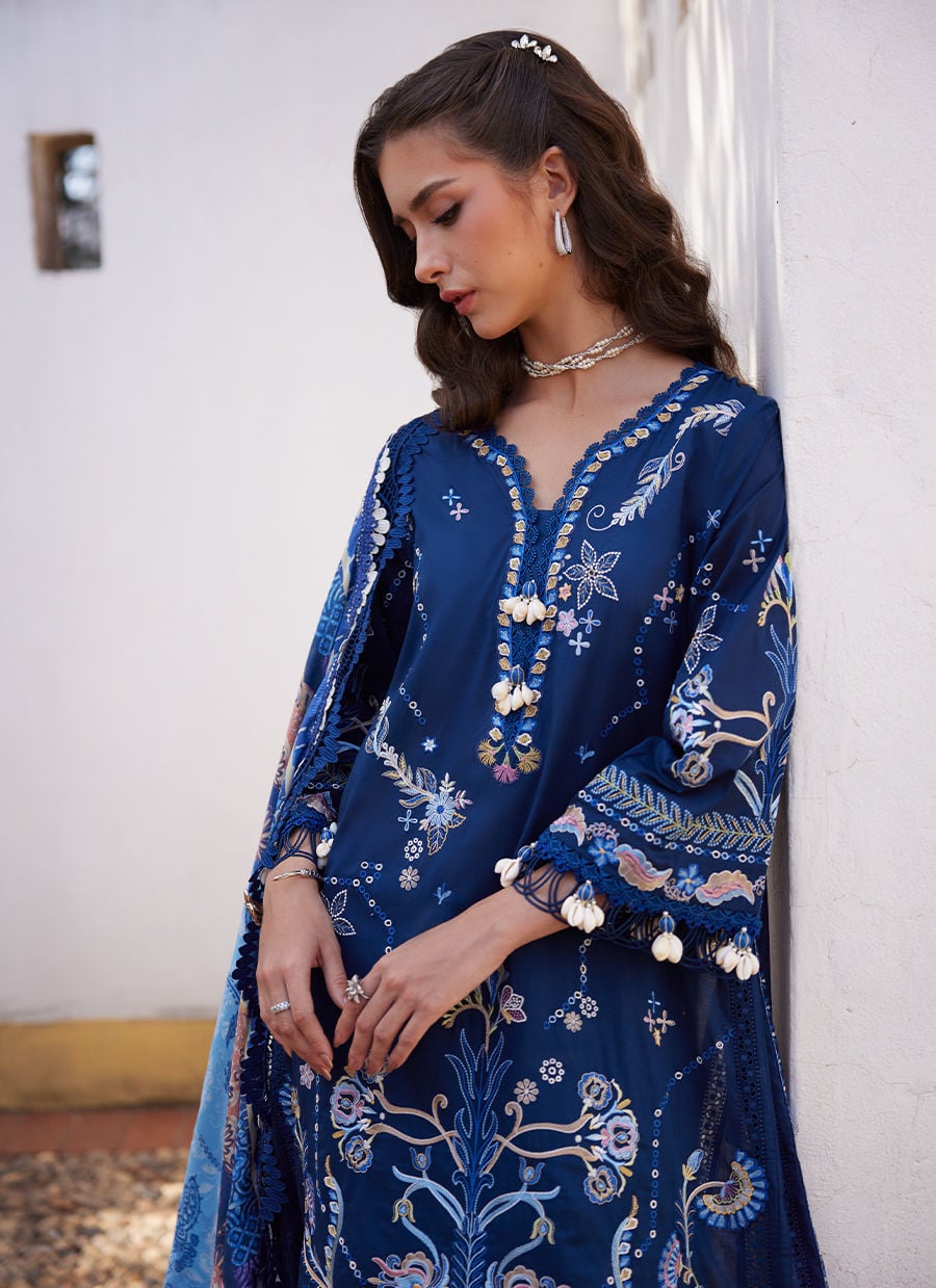 Farah Talib Aziz | Luxury Lawn 26 | Nia Navy