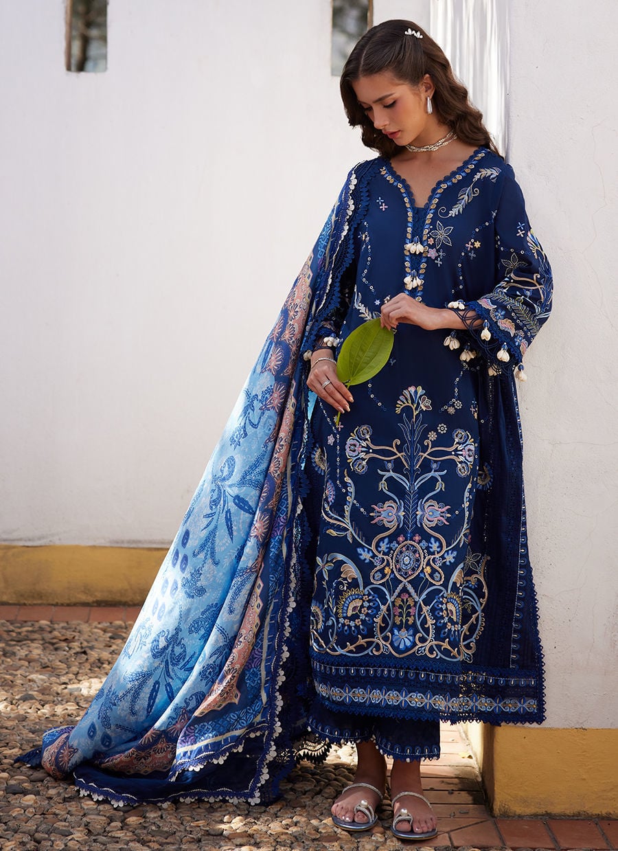 Farah Talib Aziz | Luxury Lawn 26 | Nia Navy