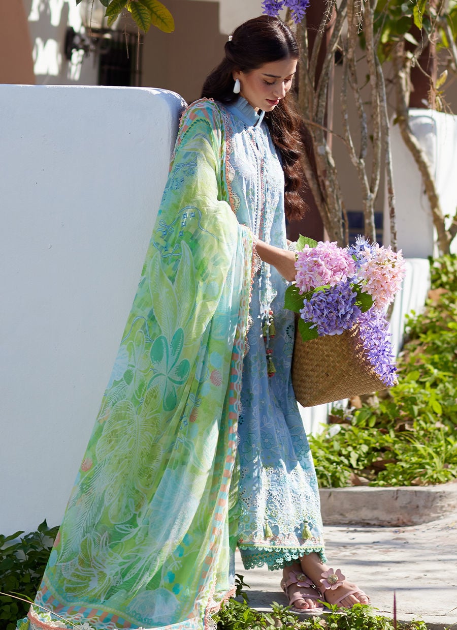 Farah Talib Aziz | Luxury Lawn 26 | Sienna Sky Blue