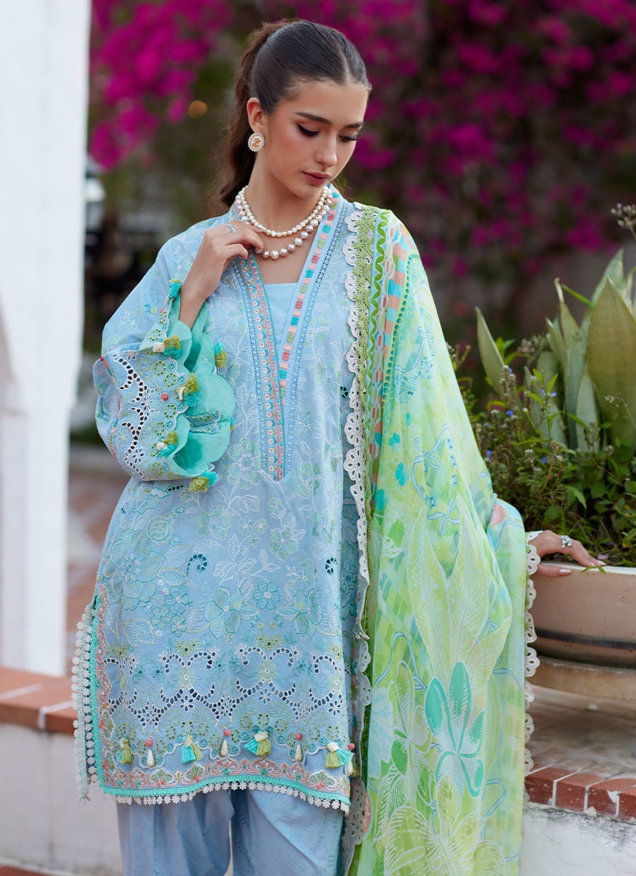 Farah Talib Aziz | Luxury Lawn 26 | Sienna Sky Blue