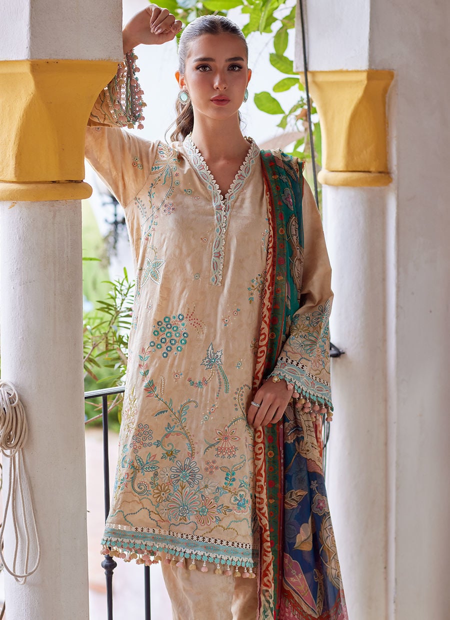 Farah Talib Aziz | Luxury Lawn 26 | Isabella Sand