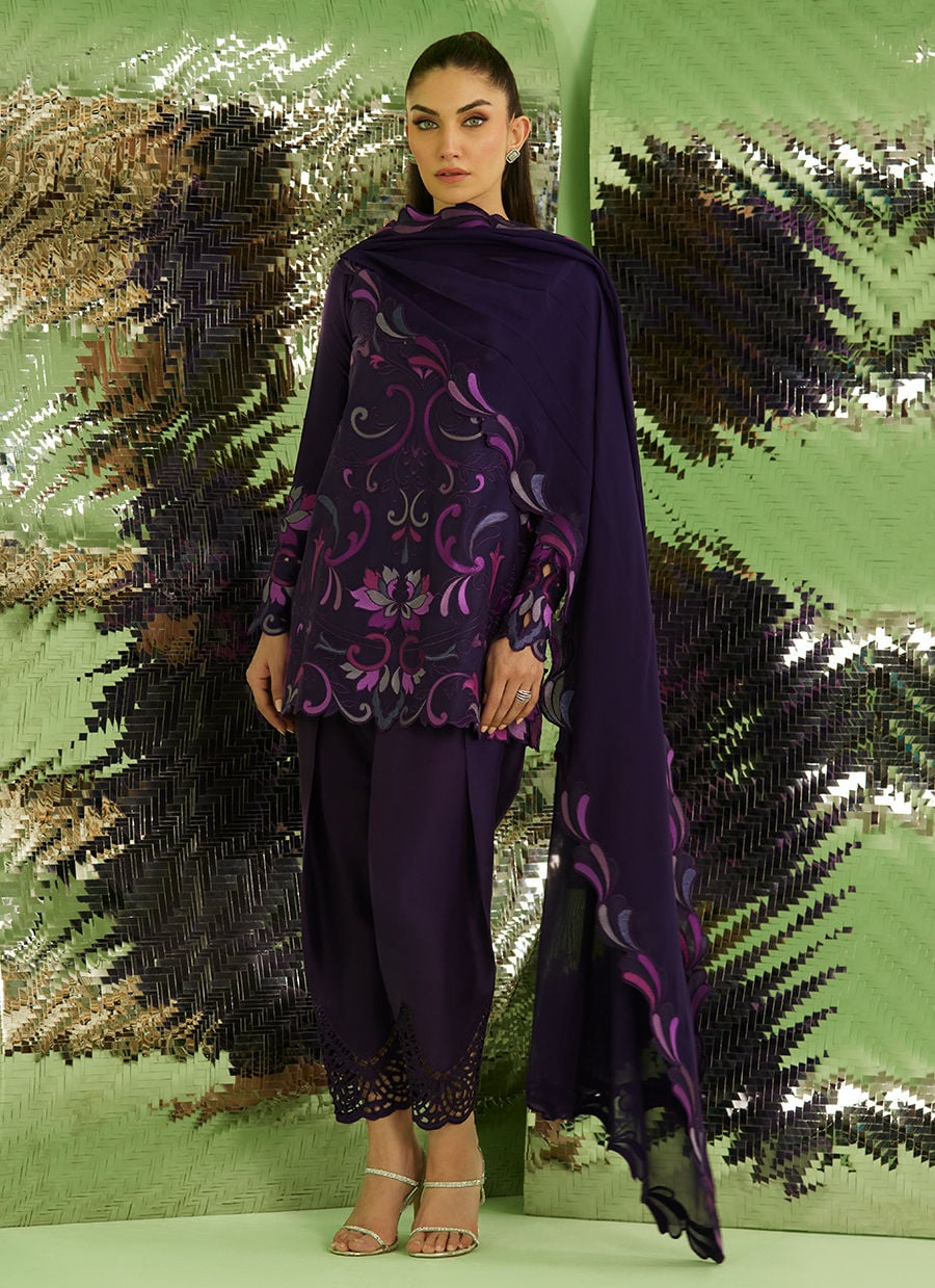 Farah Talib Aziz | Veya A Draped Capsule | Noir Aubergine