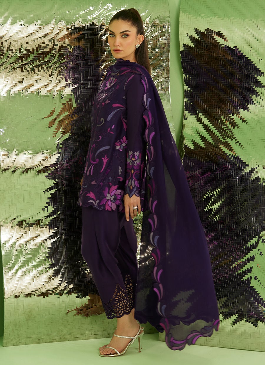 Farah Talib Aziz | Veya A Draped Capsule | Noir Aubergine