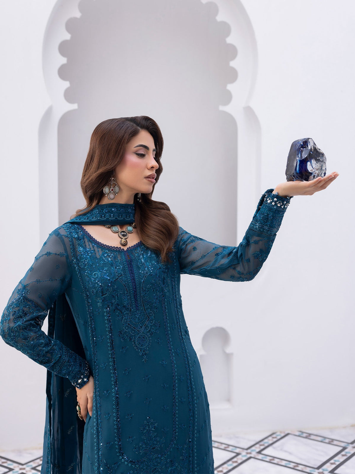 Gulaal | Maeri Luxury Chiffon 26 | Mist