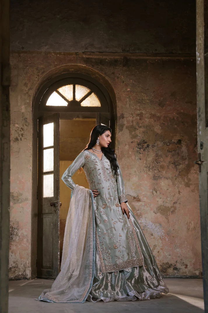 Wahaj M Khan | Banno Wedding Formals | Iceblue Lama Bano outfit