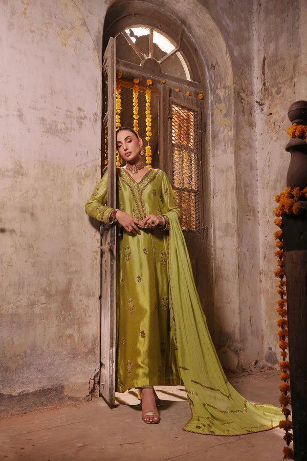 Wahaj M Khan | Banno Wedding Formals | Electric classic Green Bano