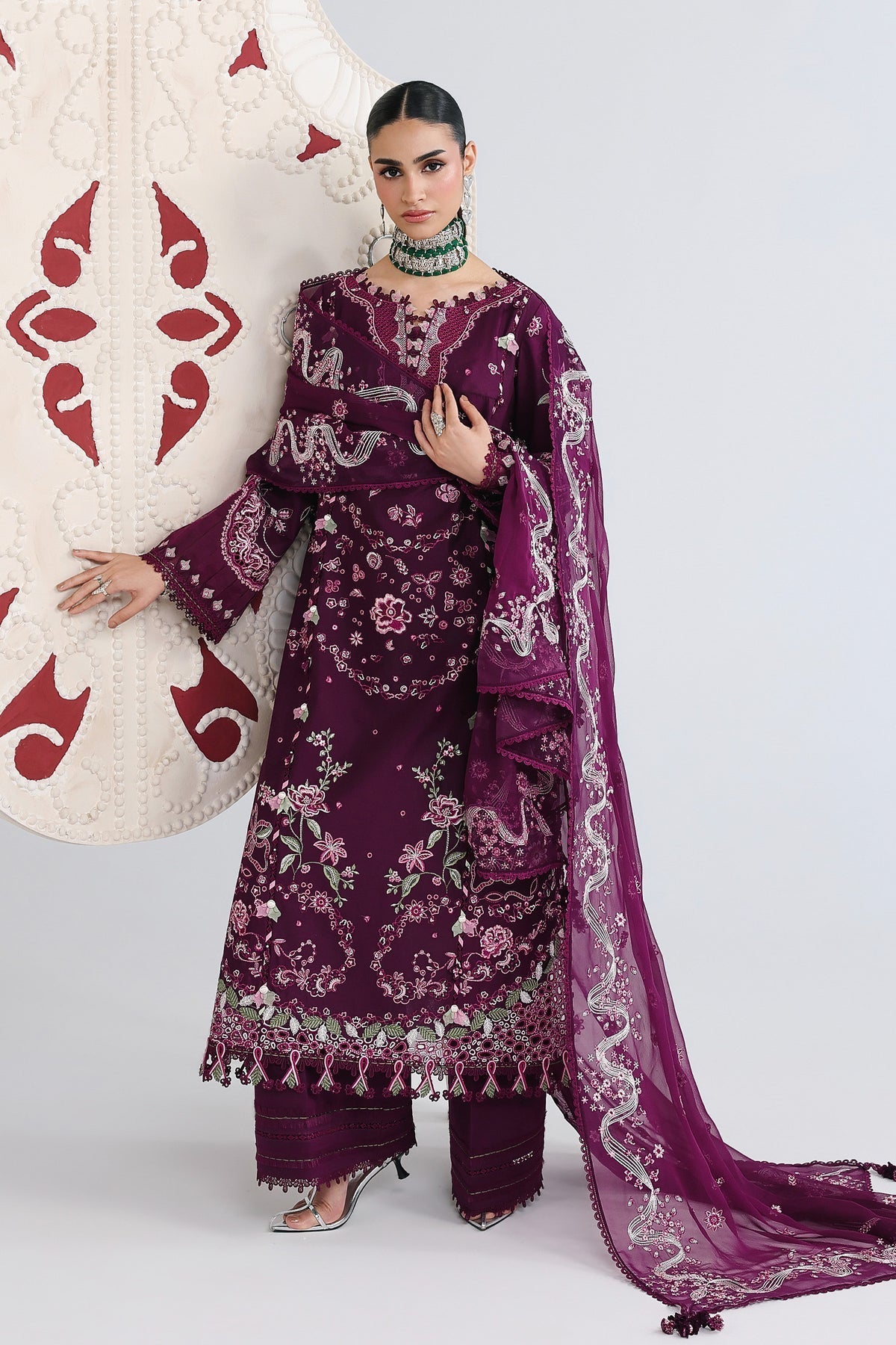 Qalamkar | Festive Lawn 26 | QFL-10 TRESA