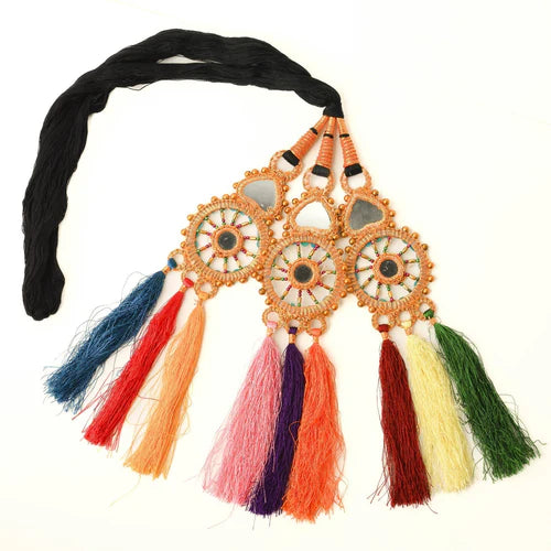 Multicolored Tri Heart Punjabi Paranda - Elayna
