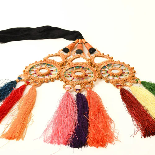 Multicolored Tri Heart Punjabi Paranda - Elayna