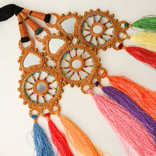 Multicolored Tri Heart Punjabi Paranda - Elayna