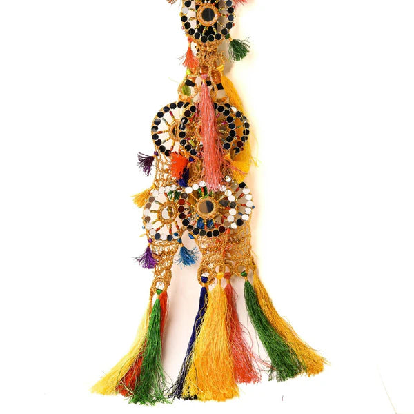 Multicolored Heavy Mirror work Punjabi Paranda - Elayna