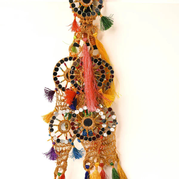 Multicolored Heavy Mirror work Punjabi Paranda - Elayna