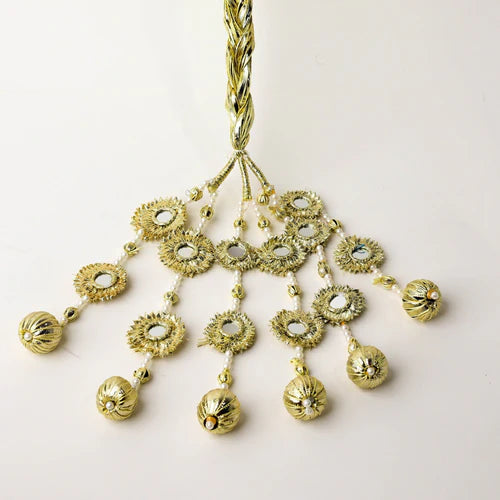 Golden Handmade Gotta Punjabi Paranda - Elayna