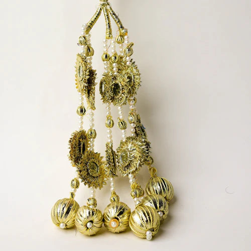 Golden Handmade Gotta Punjabi Paranda - Elayna