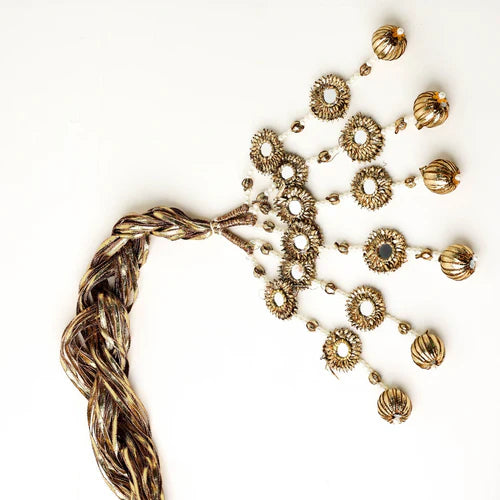 Copper Colored Handmade Gotta Punjabi Paranda - Elayna