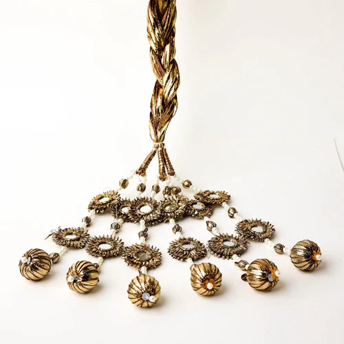 Copper Colored Handmade Gotta Punjabi Paranda - Elayna