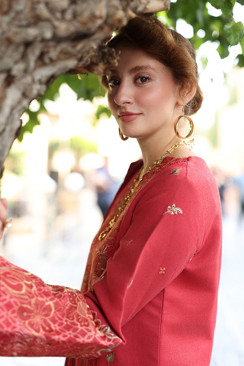 Rangrasiya | Carnation Luxury Shawl Edit | Cold Brew