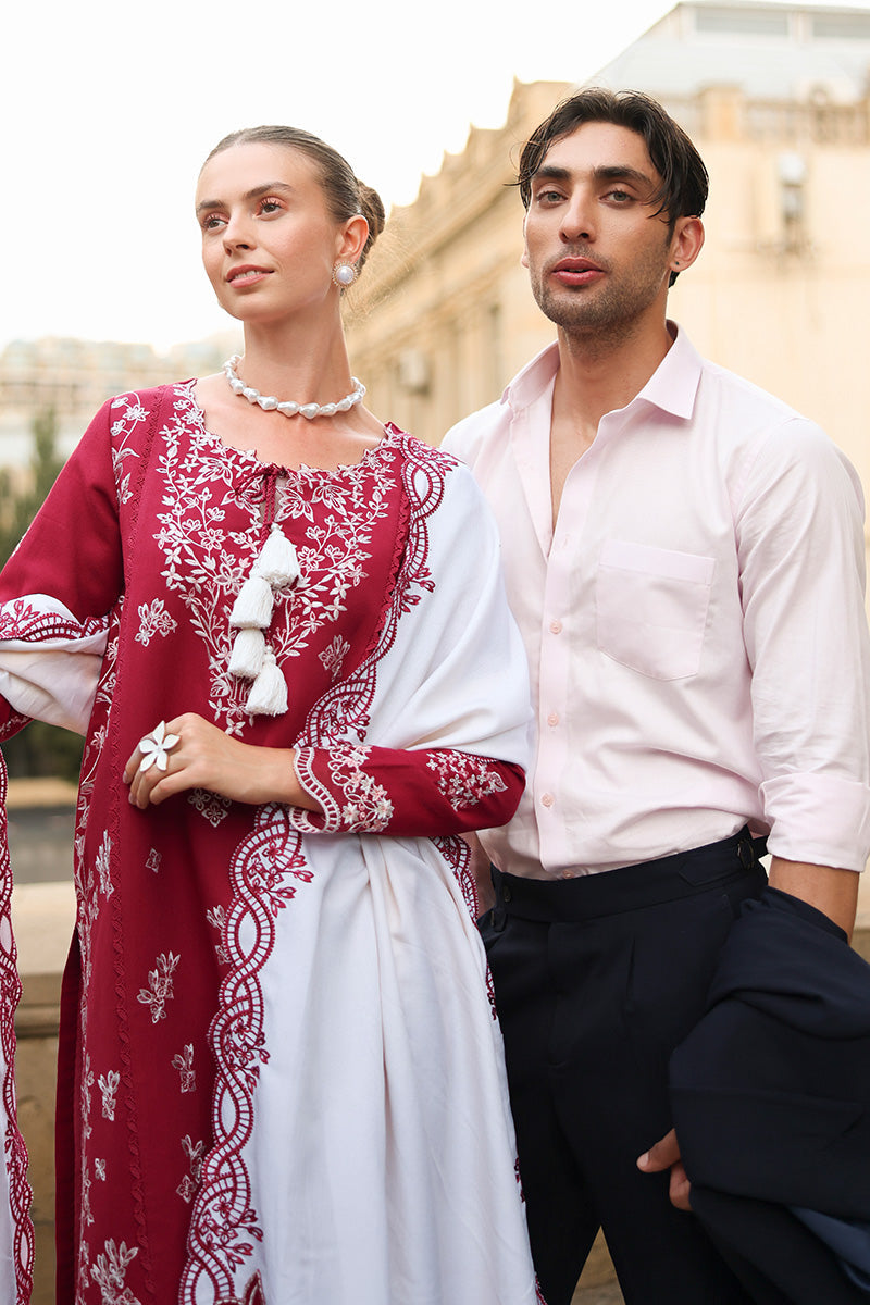 Rangrasiya | Carnation Luxury Shawl Edit | Rose