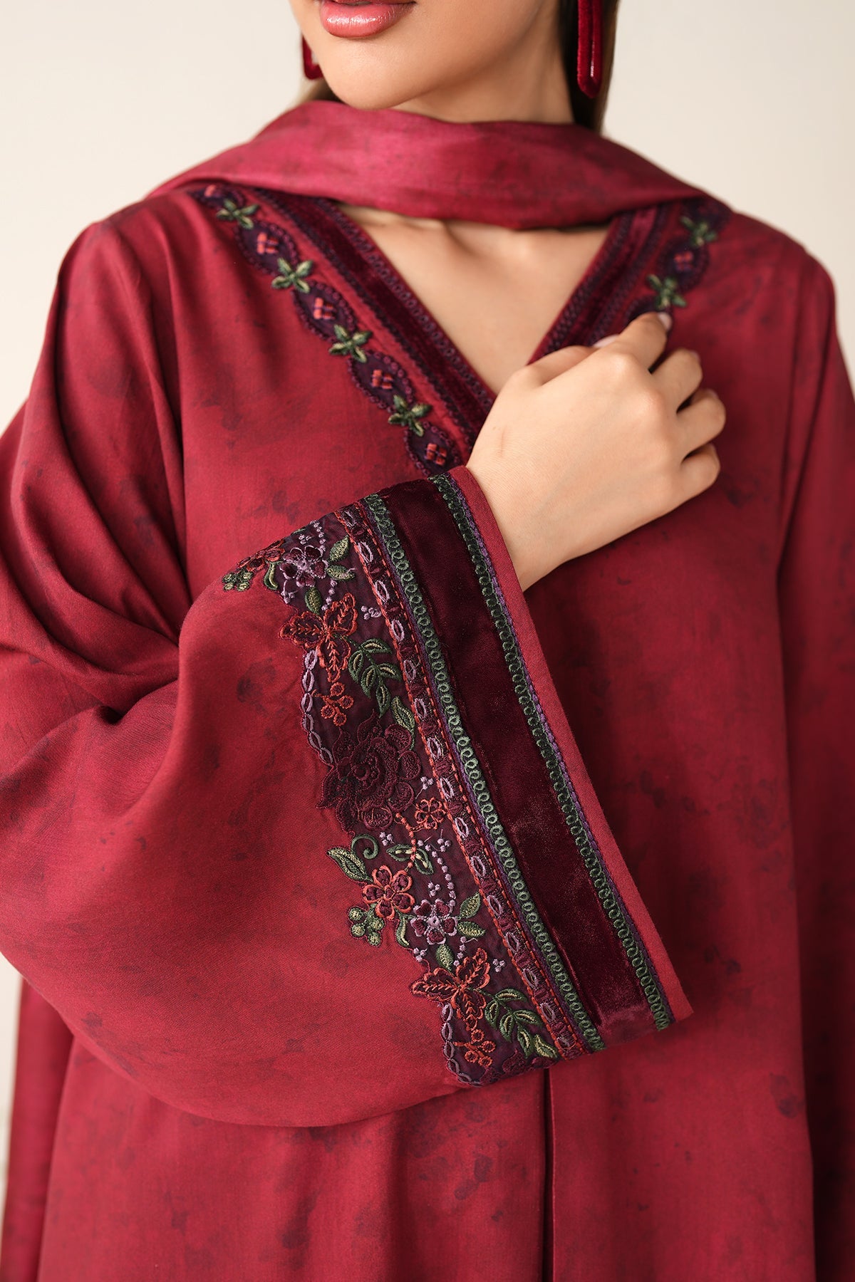 Baroque EMBROIDERED PRINTED VISCOSE PR-1193