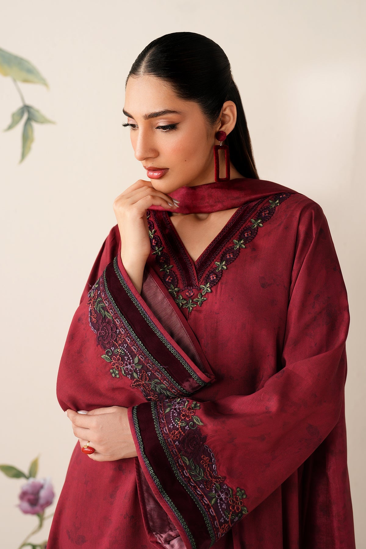 Baroque EMBROIDERED PRINTED VISCOSE PR-1193