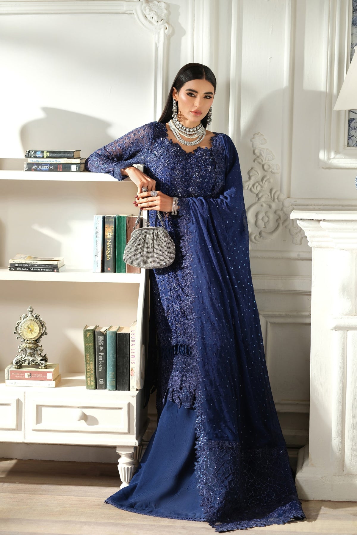 Maryam Hussain | Meer Embroidered Chiffon | Vasal Meer-04
