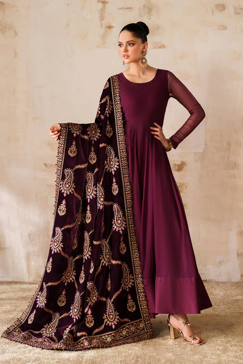 Baroque EMBROIDERED VELVET SHAWL VS-62