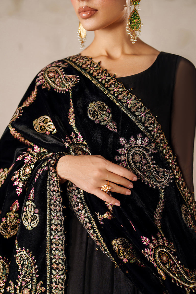 Baroque EMBROIDERED VELVET SHAWL VS-61