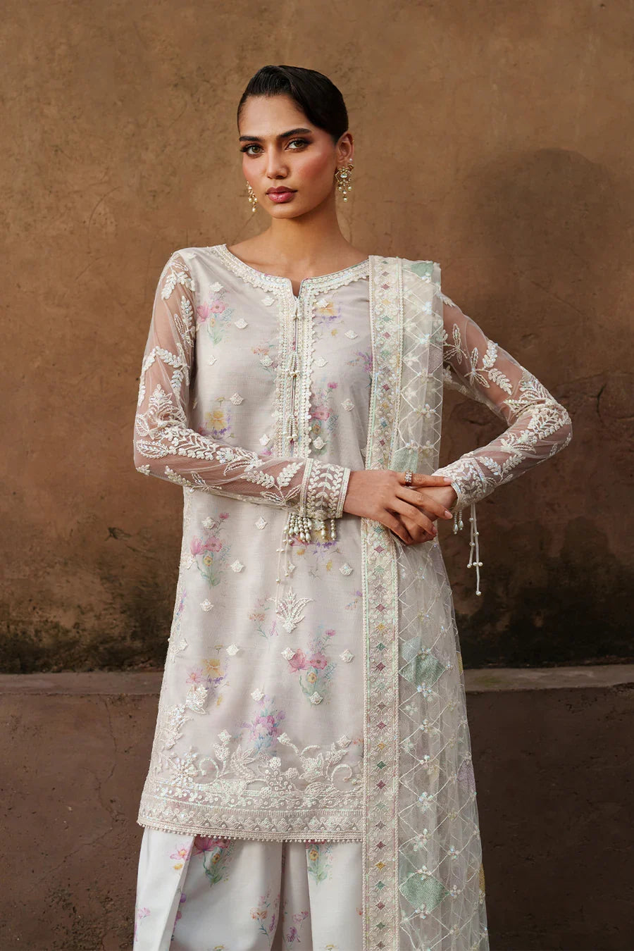 Iznik | Printed Formals ‘25 | UE-534 Embroidered Net