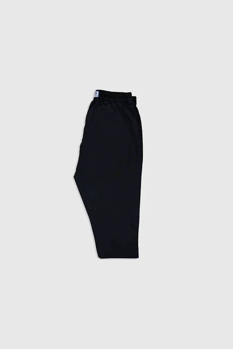 Black Soft Cotton Kurta Trouser - Kids