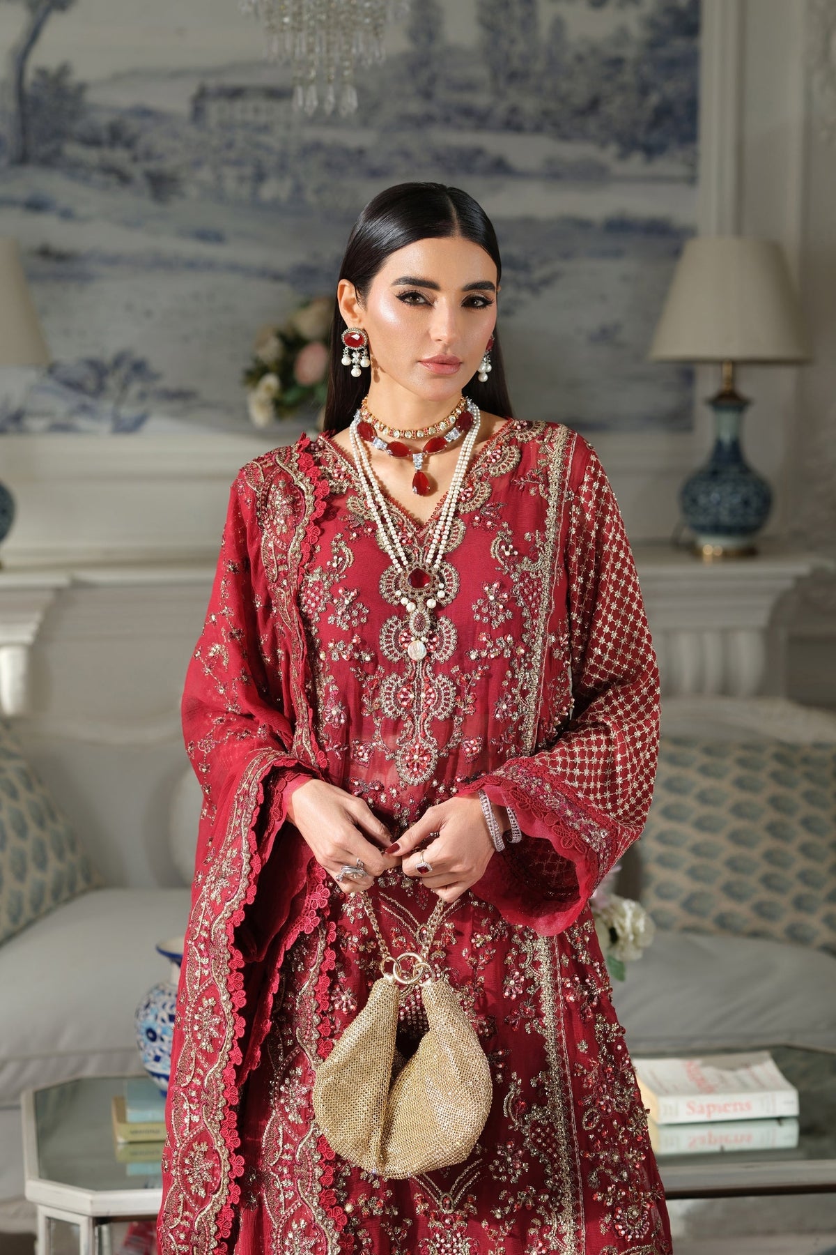 Maryam Hussain | Meer Embroidered Chiffon | Sahil Meer-05