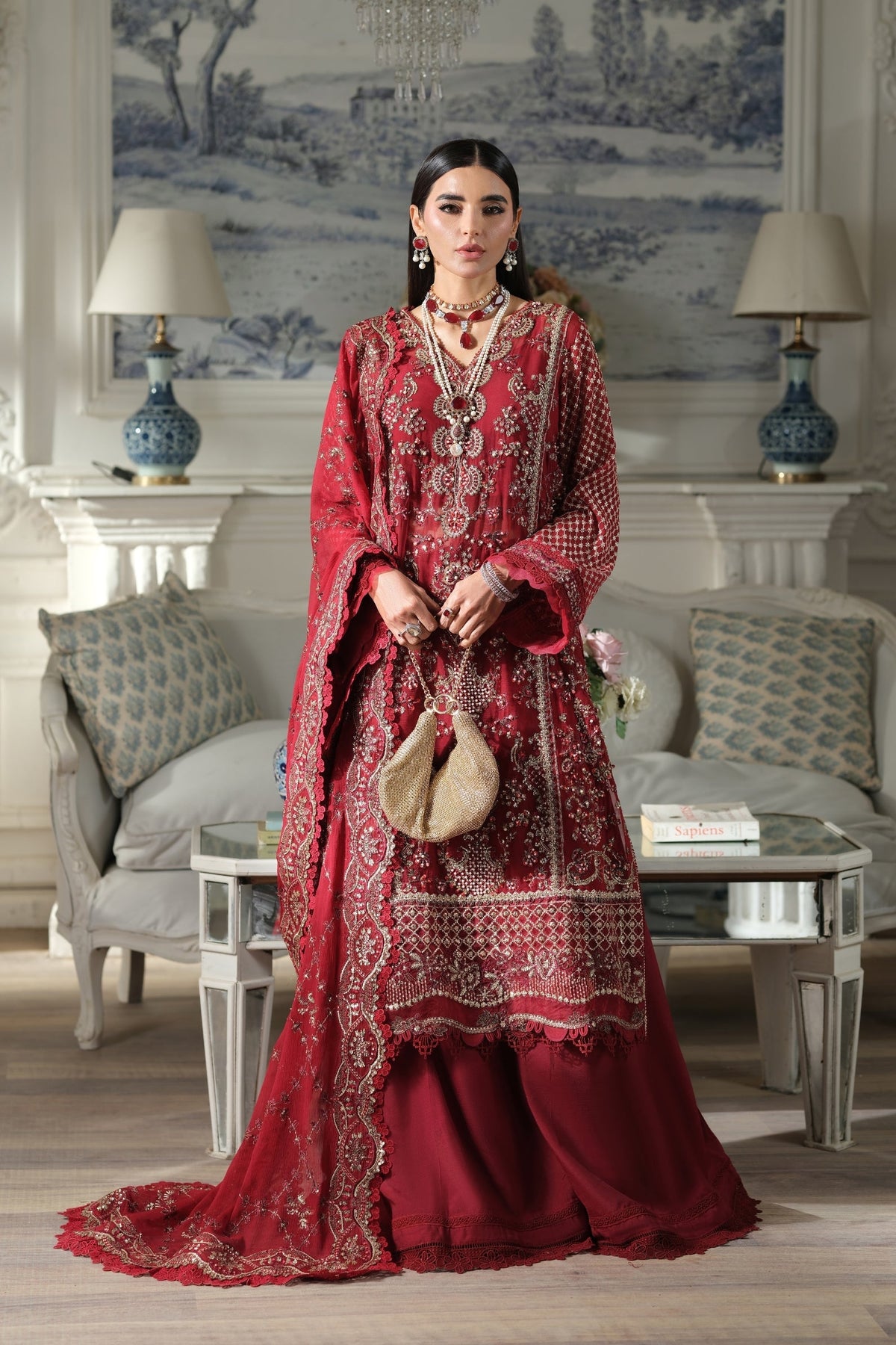 Maryam Hussain | Meer Embroidered Chiffon | Sahil Meer-05