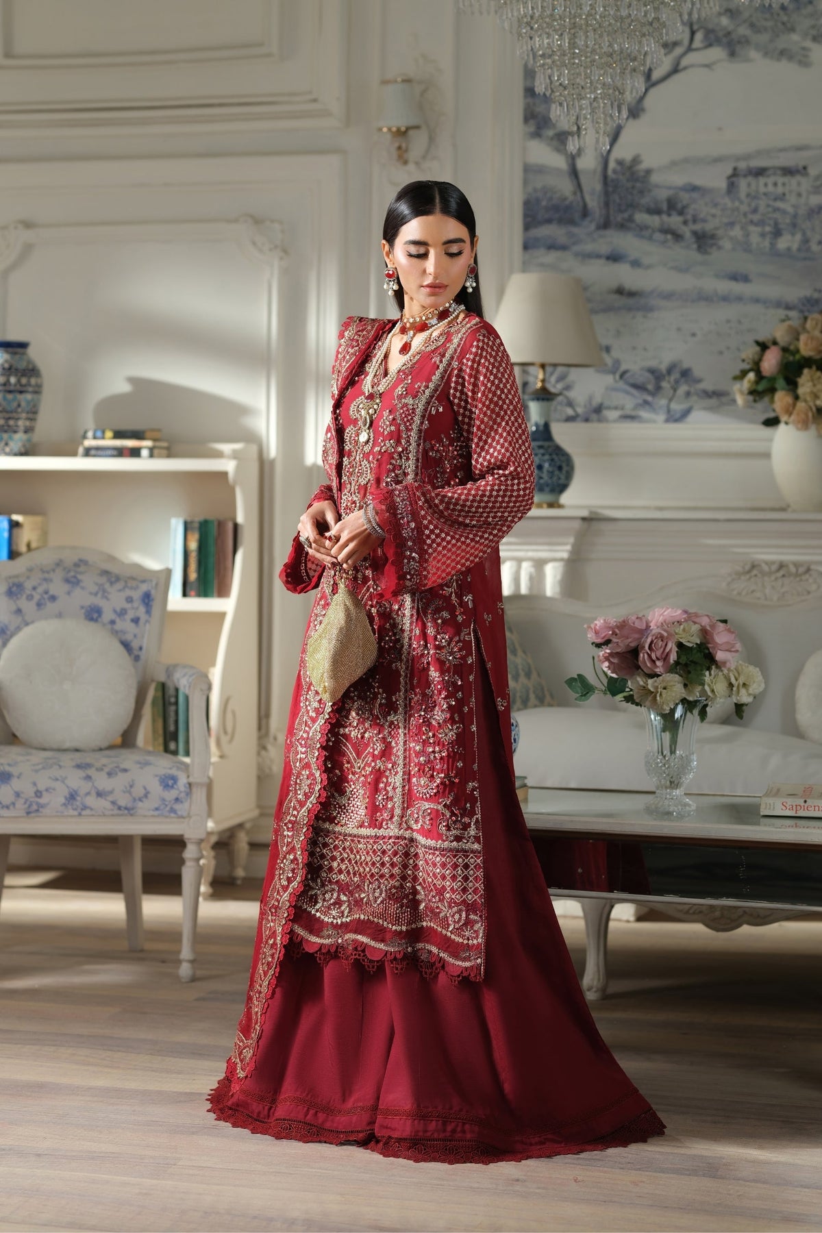 Maryam Hussain | Meer Embroidered Chiffon | Sahil Meer-05