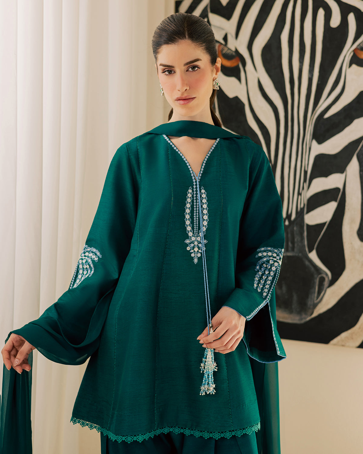 Sadaf Fawad Khan | Eva Luxury Pret 26 | Viridian