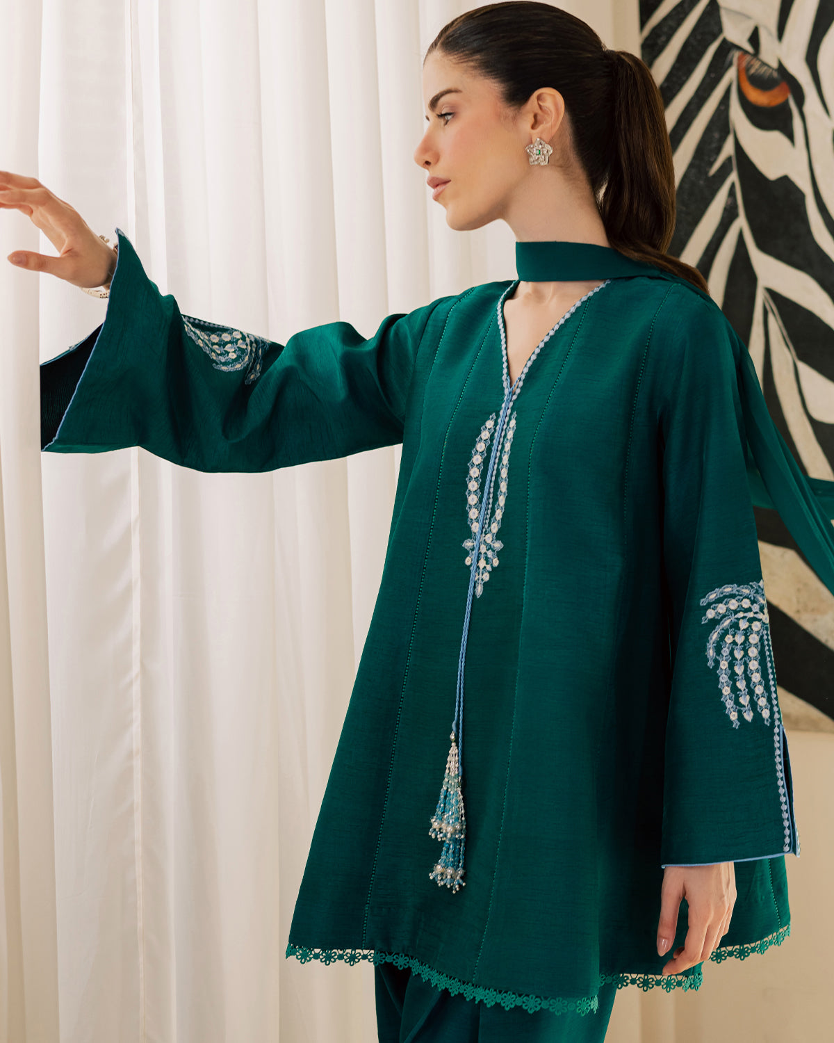 Sadaf Fawad Khan | Eva Luxury Pret 26 | Viridian